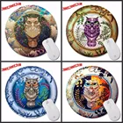 Круглый коврик для мыши, резиновый коврик для мыши с изображением совы