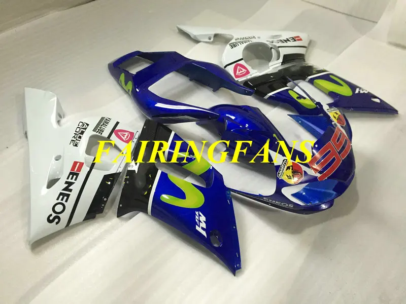 Мотоцикл обтекателя тела для YAMAHA YZFR6 98 99 00 01 02 YZF R6 YZF600 1998 2000 2002 синие белые