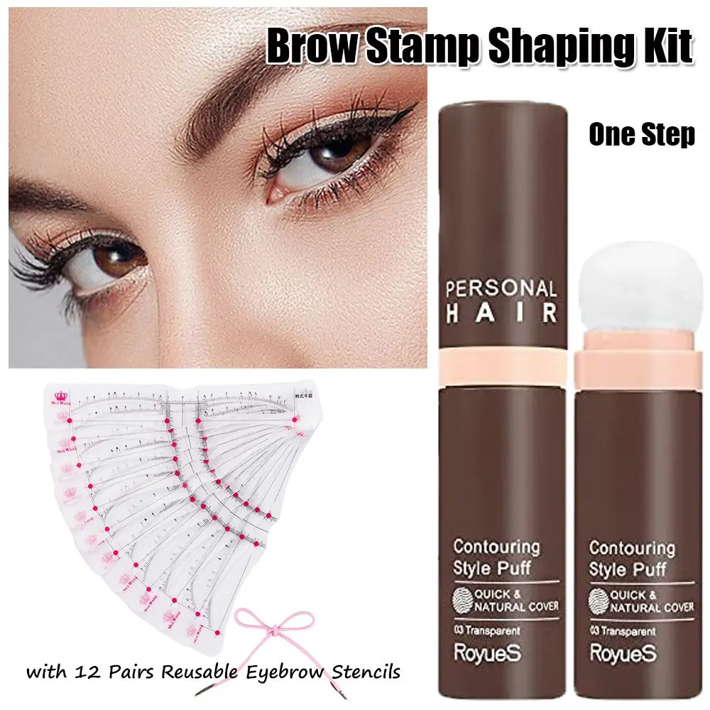 

Eyebrow Stencils Eyebrow Pen Brushes Long Lasting Shaping Makeup Set One Step Eyebrow Stamp Brow Stamp Shaping Kit