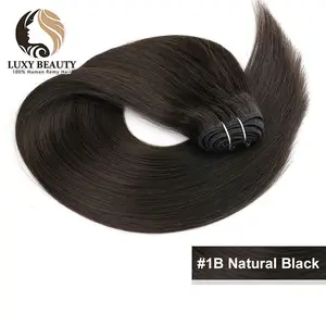 Пряди волос, волнистые прямые волосы для наращивания, натуральные черные 100% человеческие волосы, 100 г 12 16 20 24 дюйма, двойной уток