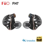 Флагманские Hi-Fi наушники FIIO FH7, 5 гибридных драйверов (4 Knowles BA + 13,6 мм динамик), IEM наушники-вкладыши со съемным кабелем MMCX