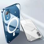 Магнитный чехол для телефона iPhone XR XS Max Магнитная Адсорбция Беспроводная зарядка ударопрочный защитный чехол с полной защитой