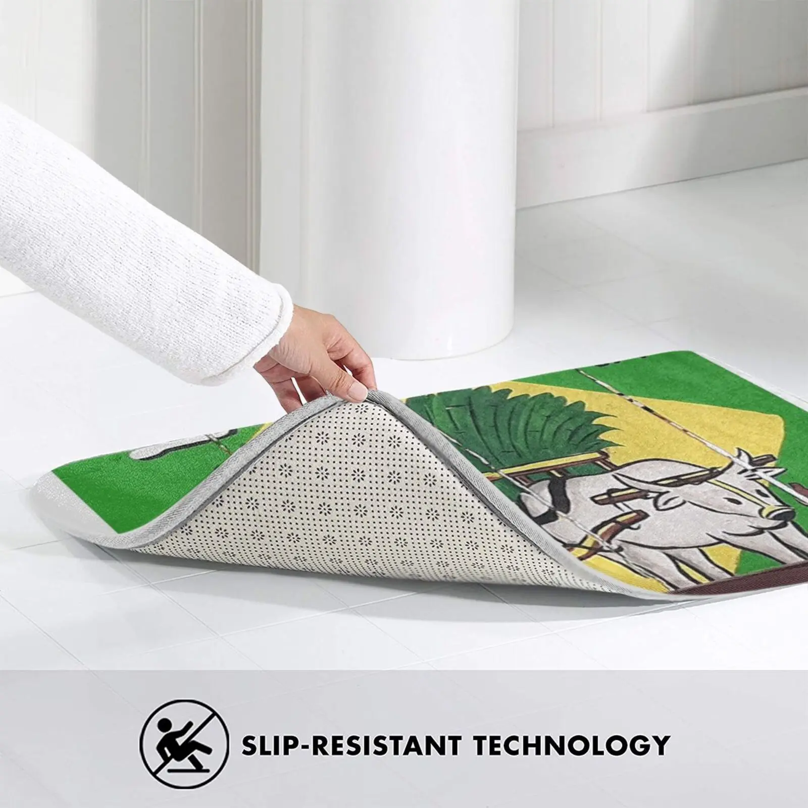 Коврик Reunion Island мягкий коврик черный белый цвет|Коврик| |