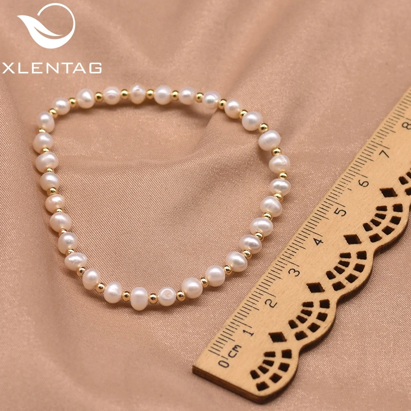 

Xlentag Beaded Bracelets For Women Gifts Handemade Pure Natuarl Freshwhate Pearl Bracelets Birthday Party Gifts Jewelry GB0948