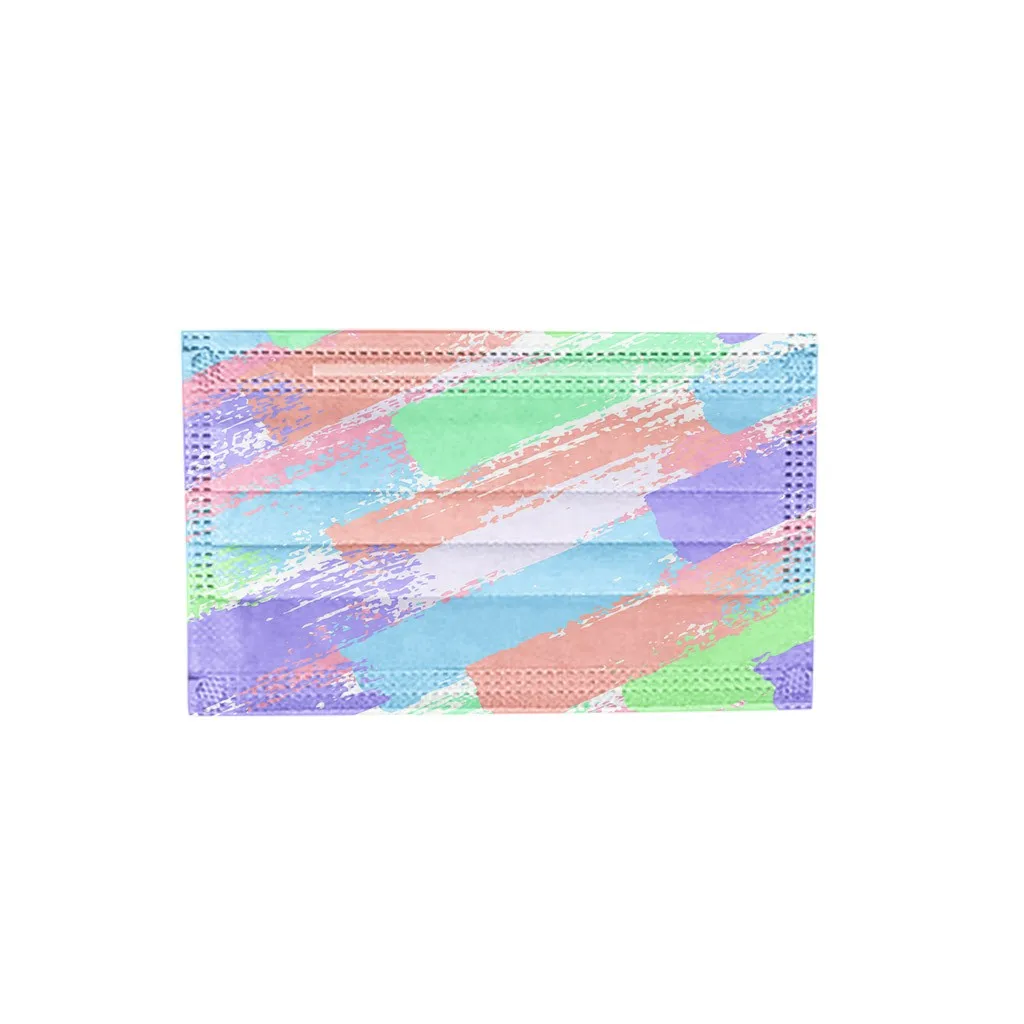 

50pc Fashion Colorful Face Masks Adult Women Disposable Protection Mouth Masks Wholesale Earloops Bandage Facemask Masken