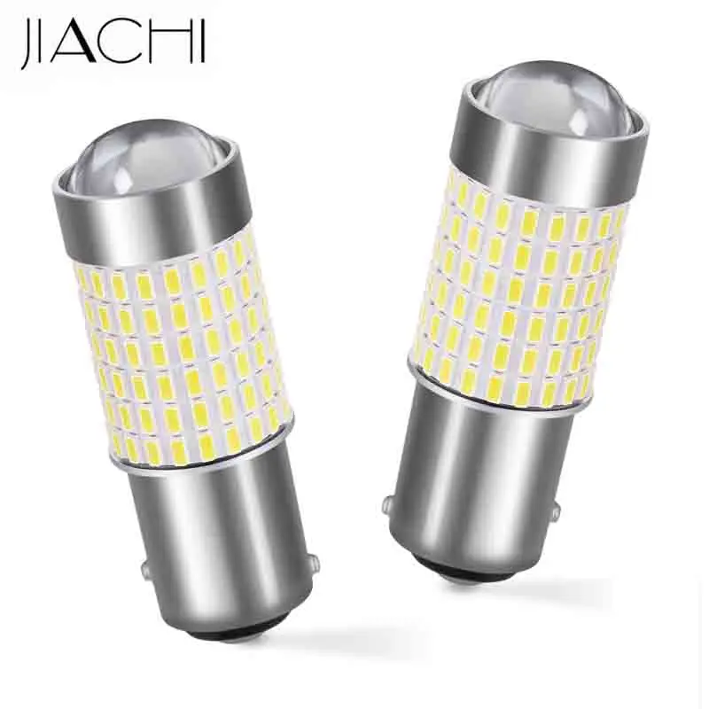 JIACHI 100 шт. 1157 Светодиодные Автомобильные лампы BAY15D P21/5 Вт тормозные осветительные