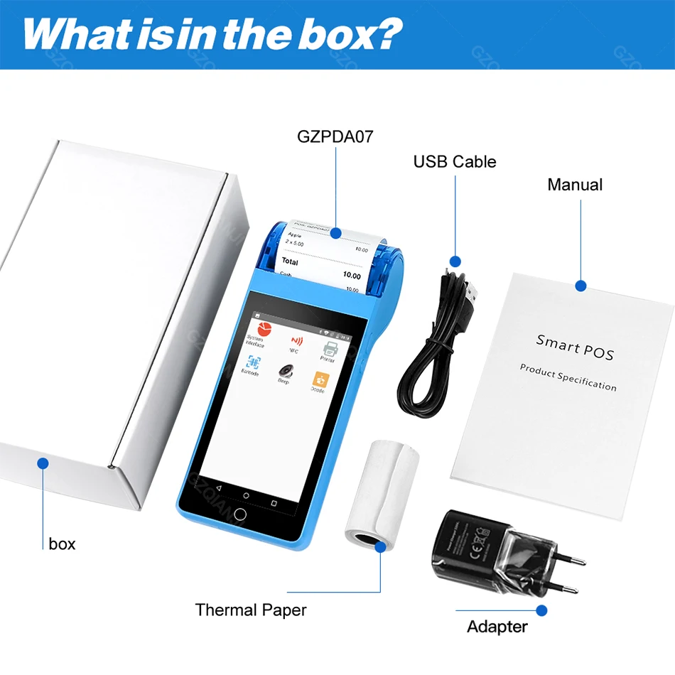 Мини-принтер для чеков loyстих POS-принтер на Android 7 0 POS-терминал 58 мм GPS ручной NFC Bluetooth