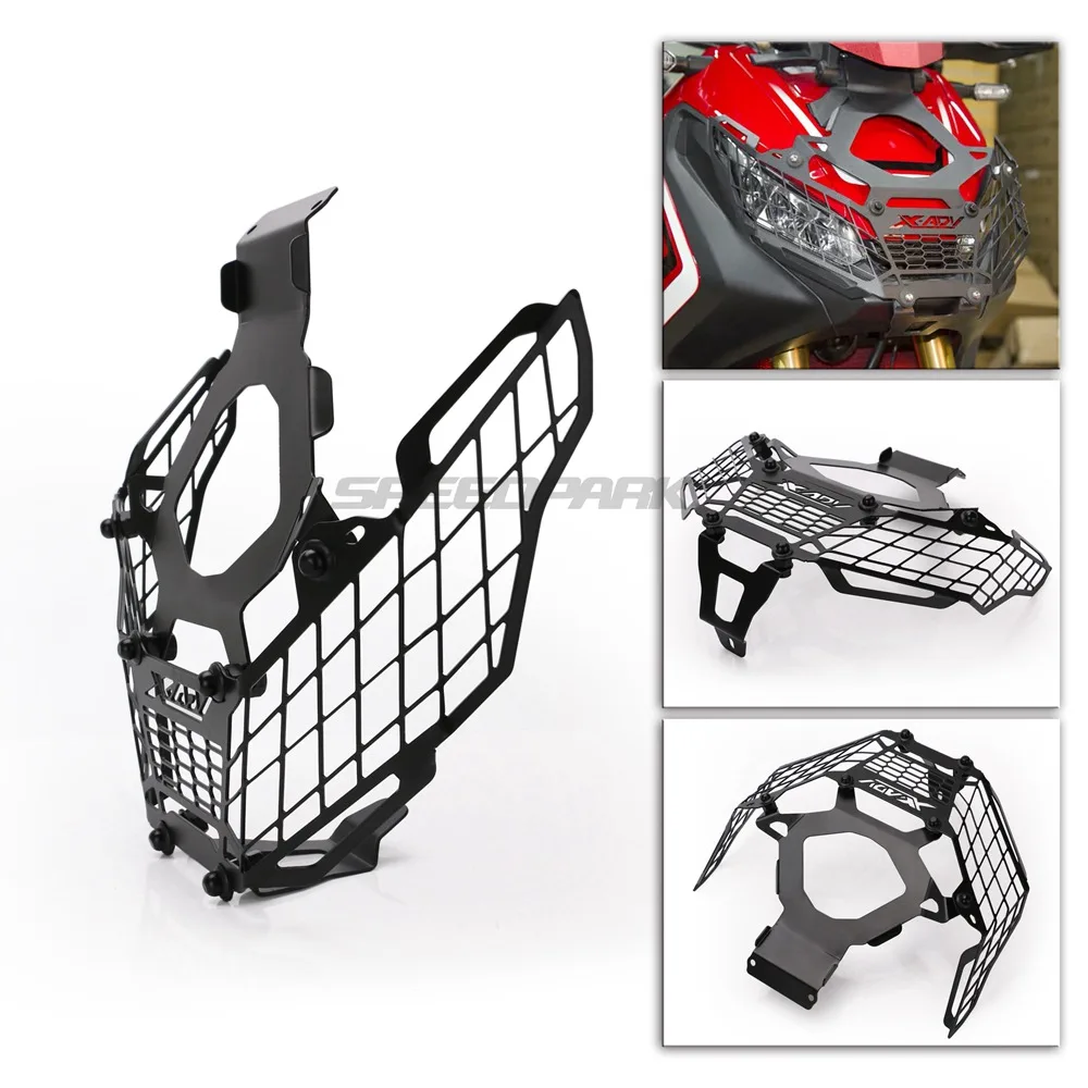 Бесплатная доставка Мотоцикл черный модификации фар решетка гвардии протектор