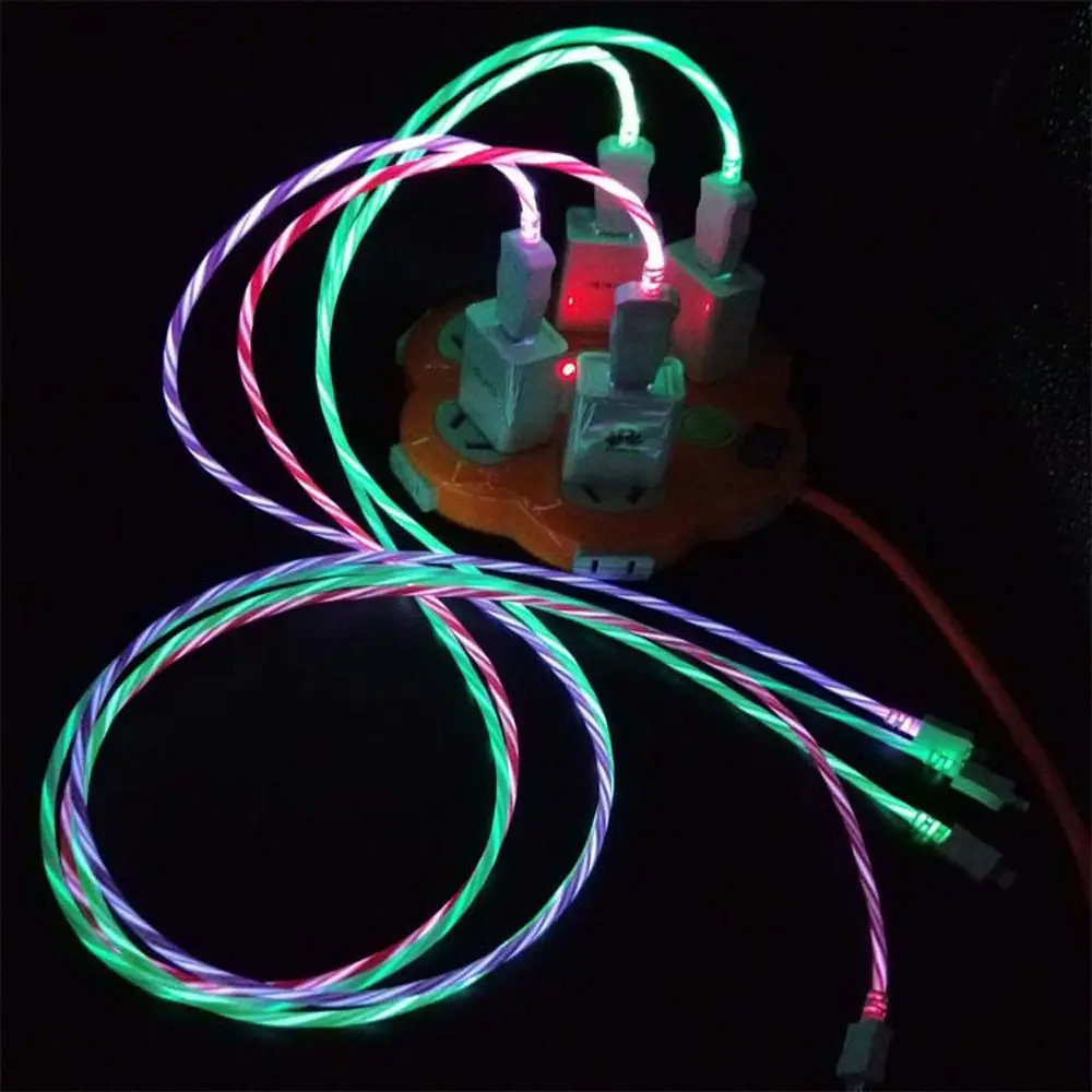 Мигающее освещение синхронизация данных Зарядка мобильный телефон светящееся