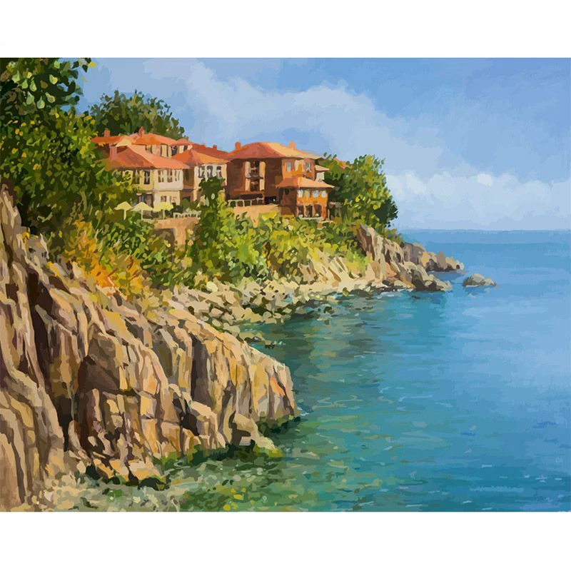 

PhotoCustom Acrylic Paint By Numbers Kits Landscape 60x75cm Painting By Numbers On Canvas Scenery Frameless Handpaint DIY Decor