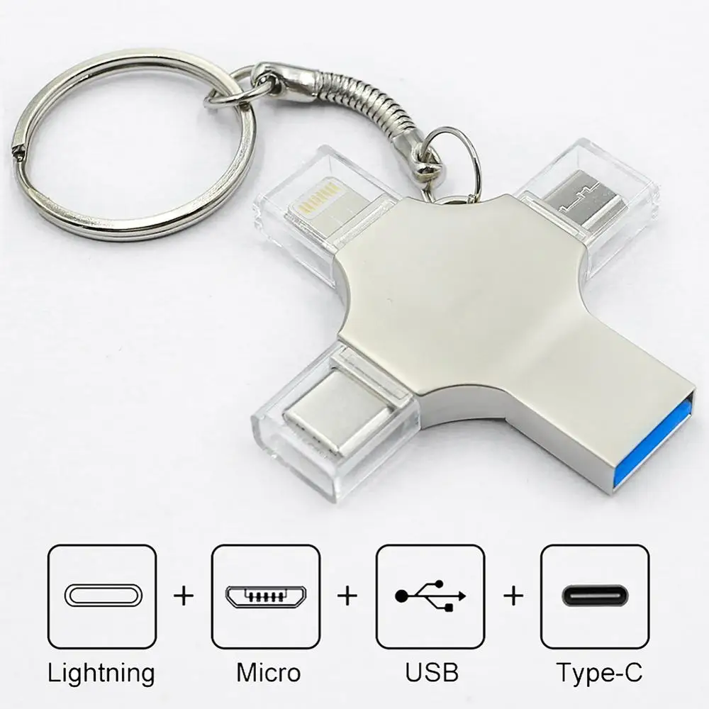 

Bru Pen Drive Type c Otg Usb Flash Drive 3.0 For Iphone ipad Android 16gb 32gb 64gb 128gb 256gb Pendrive 4in1