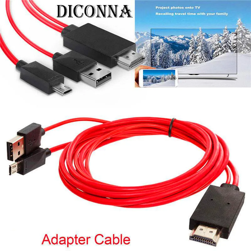 Micro USB к HDMI совместимый 1080P HD TV кабель адаптер для телефонов Android Samsung 11PIN|Кабели HDMI| |
