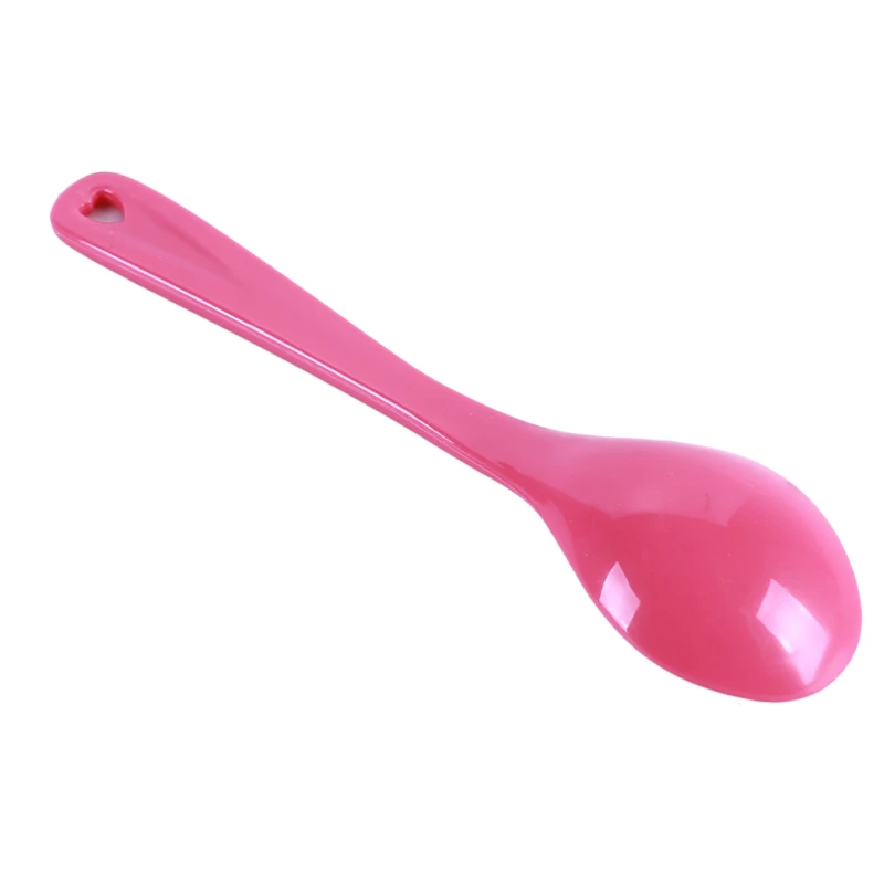 

Fashion Non Toxic Exquisite Colorful Plastic Safety Spoon Environmentally Solid Color Tasteless Tongue Pressing Type Spoons