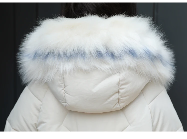 

Winter Jacket Women Nice Fashion Warm Women Down Coat Female Fur Collar Hooded Zipper Outwear Winter Long Down Jacket Women