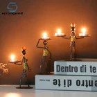 Оптовая продажа, железный подсвечник Strongwell, креативная металлическая фигурка, миниатюрная модель, аксессуары для украшения дома, современный подсвечник