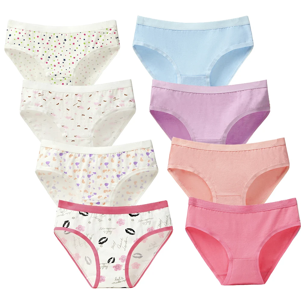 NK26-8pcs-11 8 шт./лот, женские хлопковые трусы, нижнее белье, сексуальные трусики с принтом, дышащие женские трусы, женское нижнее белье размера плюс 3XL - Цвет: NK26-8pcs-11