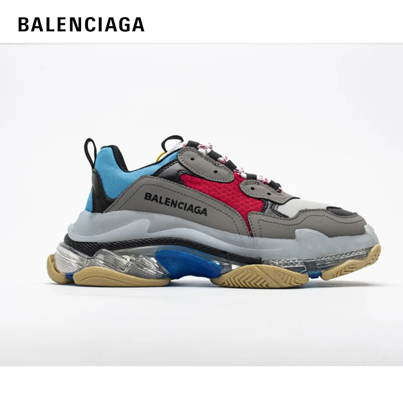 

2021 New Original Triple S 3 Clear Sole Black Shoes Balanciaga Women Dad Clear Sole White Trainers Fashion Neon Green Unisex 08