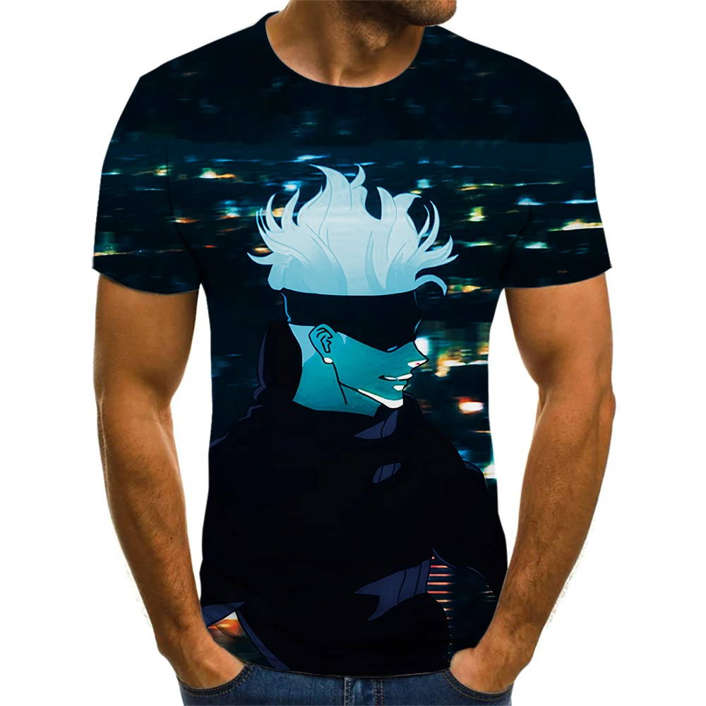 

Jujutsu Kaisen, Crew Neck, Top, Printed Custom Street Hip Hop T-shirt, Summer 2021 Fashion, Large T-shirt, Animation Clothing