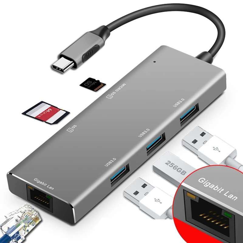 Type-C 3 1 док-станция алюминиевая многофункциональная Pro HUB к HDMI/SD/USB 3.0X 3/TF |