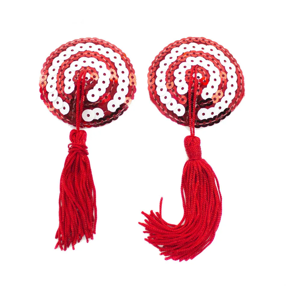 Женское нижнее белье в форме сердца с пайетками и кисточками бюстгальтер