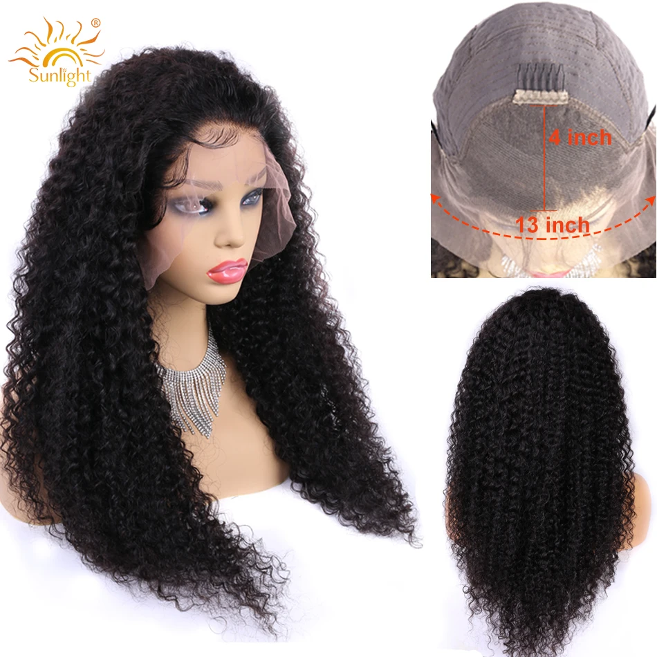 Brazilian Deep Wave Wig Lace Front Human Hair Wigs Pre Plucked Lace Wig For Women Sunlight Natural Remy 13x4 Lace Front Wigs