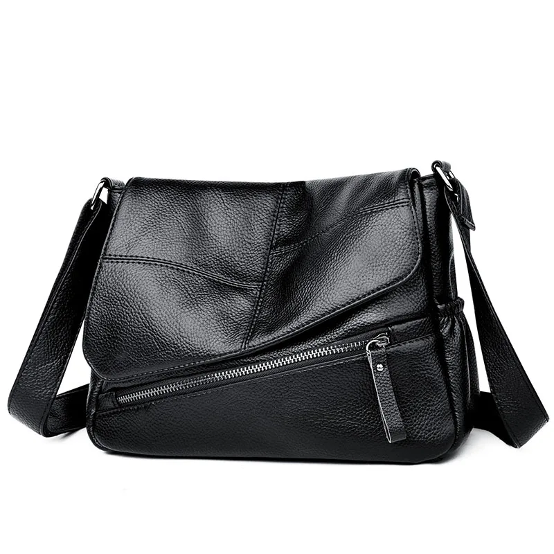 

Fashion Women Bag Leather Handbags PU Shoulder Bag Flap Crossbody Bags for Women Messenger Bags Simple Style Crossbody Bags