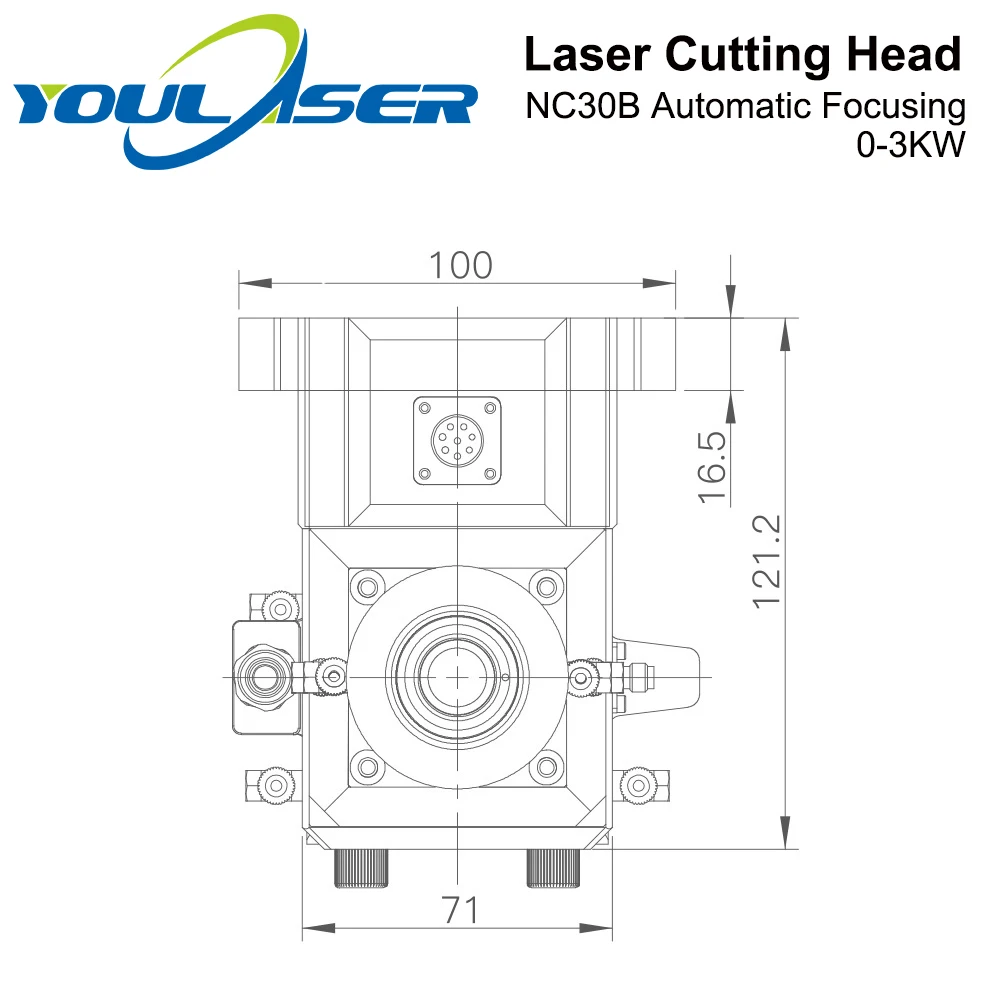 YOULASER WSX 0 3 кВт NC30B волоконная Лазерная режущая головка автоматическая фокусировка