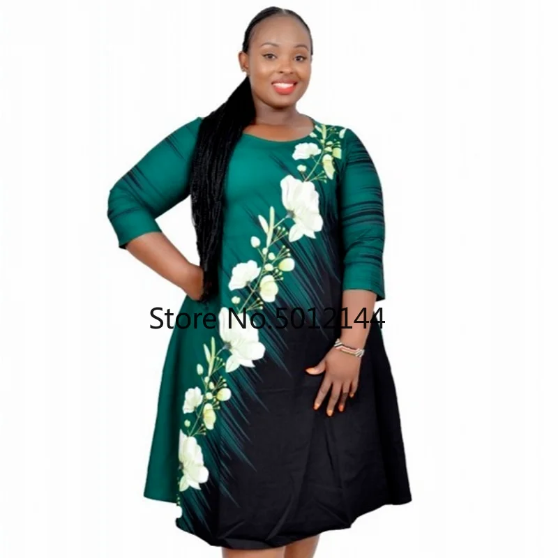 

5XL 6XL Plus Size African Dress For Women Fashion Dashiki Print Ruffles Vestido New Arrival Robe Elegant African Party Dress