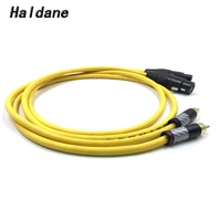 haldane pair type 4 xlr balacned to rca audio cable 2rca male to 2xlr female interconnect cable with vdh van den hul 102 mk iii