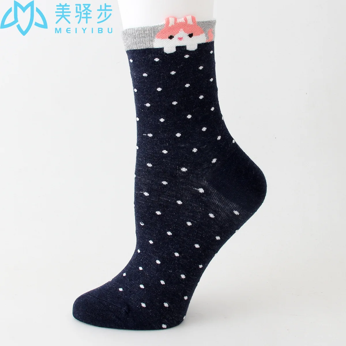 12 pairs per set New stereo ears cartoon cat socks women's sweat-absorbent socks wholesale women's socks manufacturers