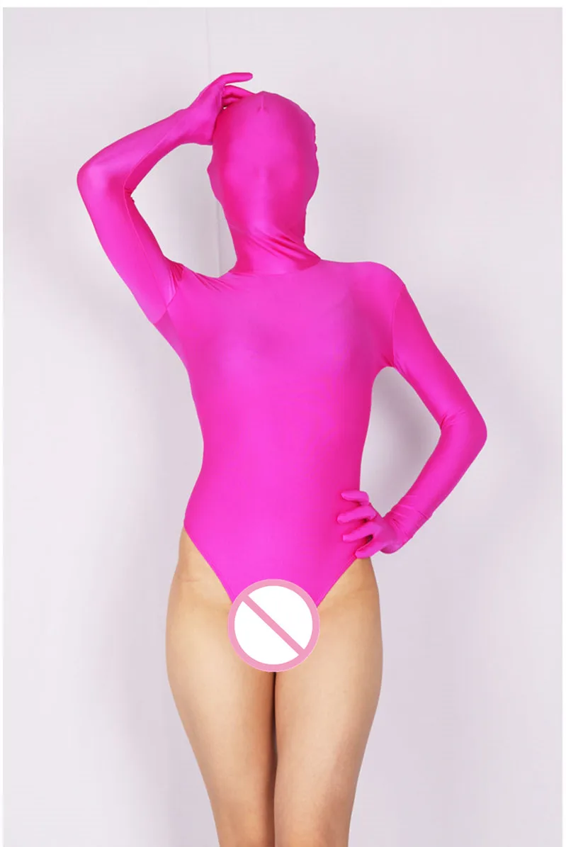 

(MS037) Women Sexy Rose Catsuit Lycra Spandex Shiny Body Suits for Club Wear Jumpsuit Lingerie Unitard Costumes