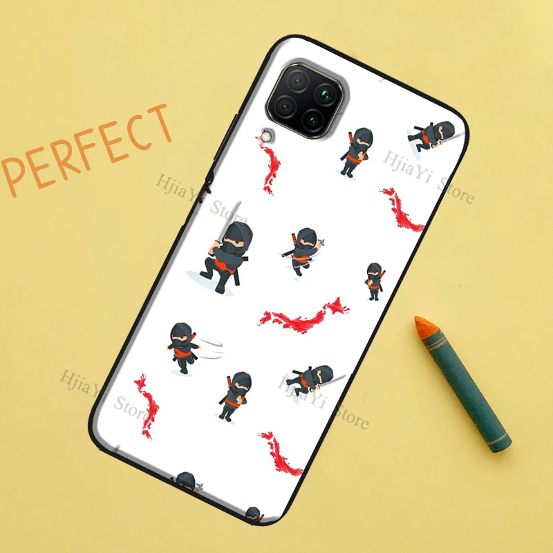 Japan samurai Ninja Warrior Funny Case For Huawei P30 Pro P20 P40 P Smart 2021 2019 Nova 5T Honor 50 10 Lite 8X 9X 10i Cover images - 6