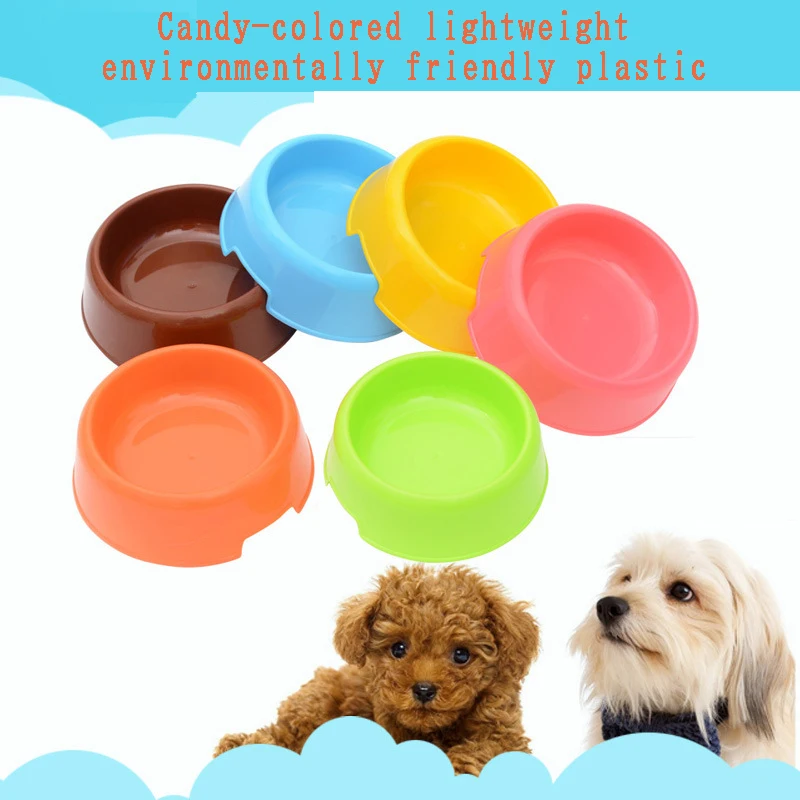 

Plastic dog bowls, food bowls and water bowls for dogs, cats or other small animals, available in many colors