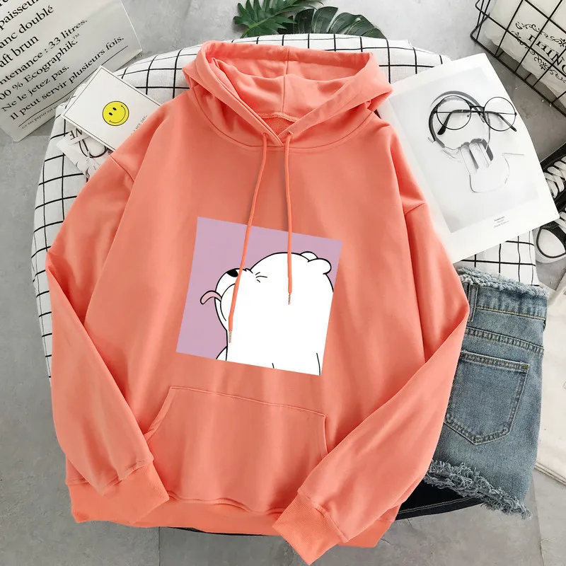 

ins Hipster fashion brand cartoon hoodies women plus size casual style autumn winter bf hooded Sweatshirts loose new clothes