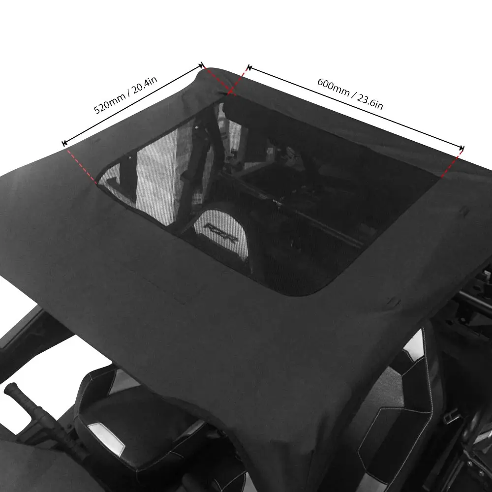 KEMIMOTO черный мягкий на крыше w/Защита от солнца крыши 2 двери UTV для Polaris RZR 900 XP 1000
