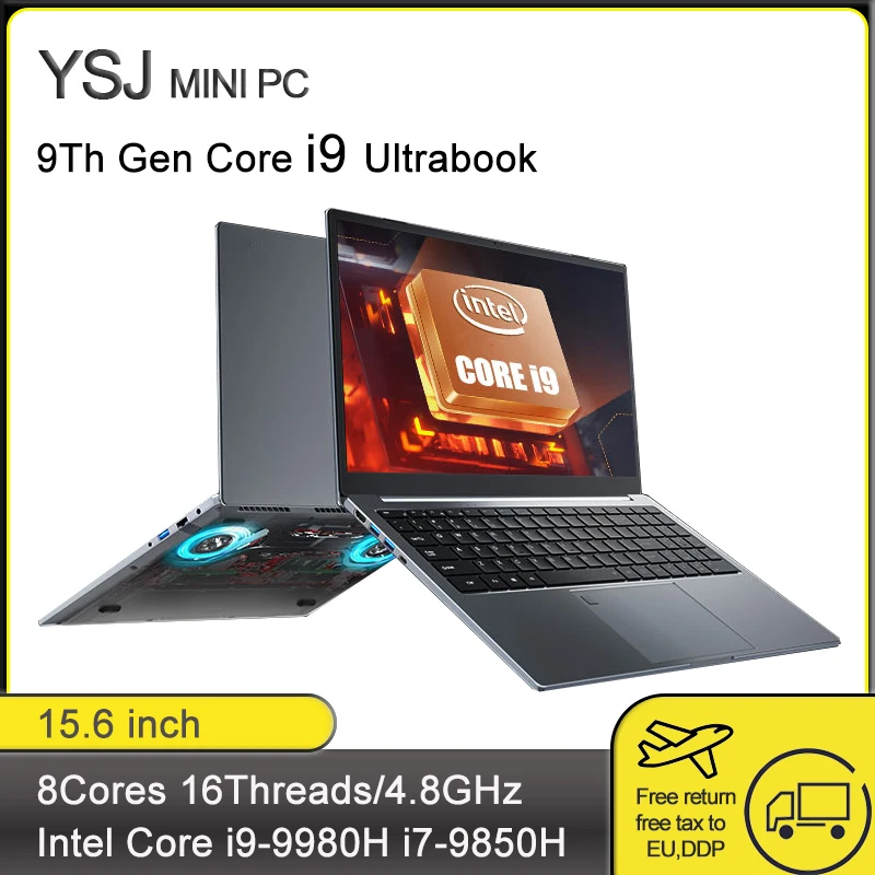 15 6-дюймовый ультрабук Intel Core Φ компьютер 2 * DDR4 макс. 64 Гб ОЗУ SSD настольный ноутбук
