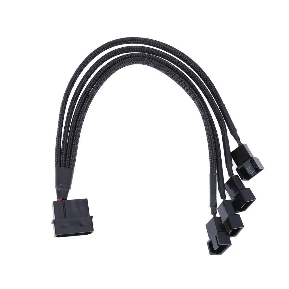 27cm 4pin IDE Molex to 4-Port 3Pin/4Pin Power Supply Plug Cooler Cooling Fan Adapter Cable Splitter for PC Computer Case | Компьютеры и