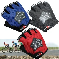 children kids bike gloves half finger breathable anti slip for sports riding cycling puz777