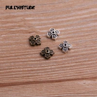 60pcs 77mm two color receptacle hollow mini flower diy spaced jewelry accessories charms for jewelry making