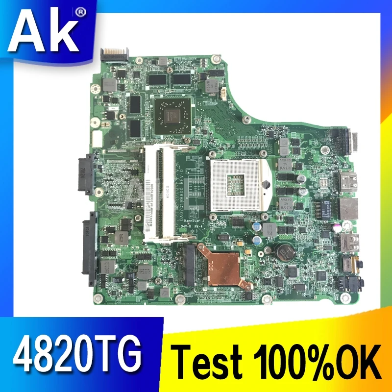 

Akemy For Acer aspire 4820 4820TG Laptop Motherboard HM55 DDR3 HD5650M 1GB MBPVL06001 DA0ZQ1MB8D0 Main board