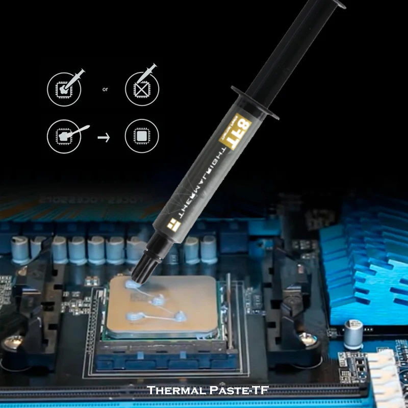 

Thermalright Thermal Paste -TF3 TF4 TF6 TF7 TF8 Series, Silicone Grease 6-13.8W/m-k Non-Conductive For Laptops/Computer CPU/GPU