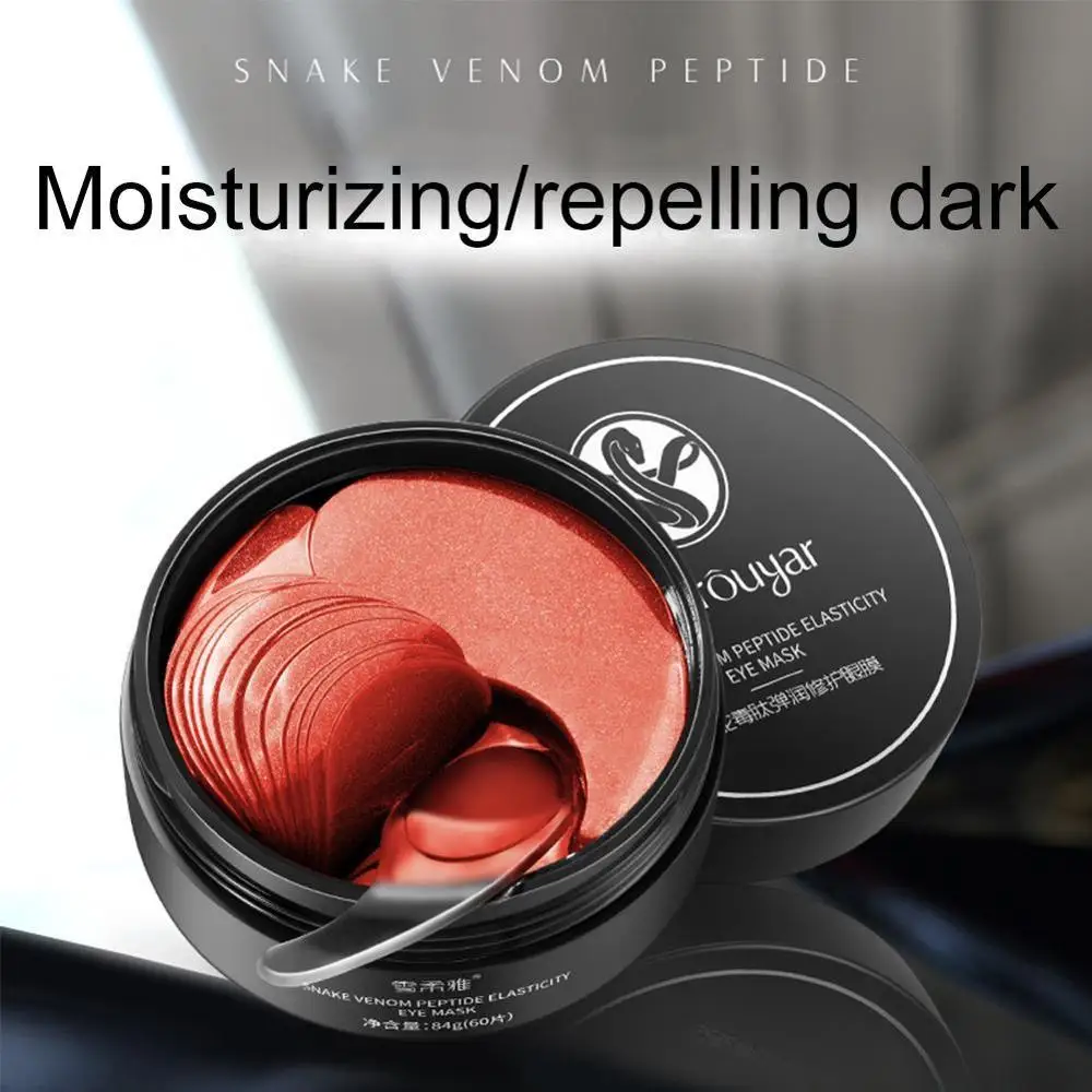 

60Pcs Snake Venom Collagen Eye Patches Remove Dark Circles Eye Bag Hydrogel Eyes Mask Anti-Puffiness Moisturizing Eye Care