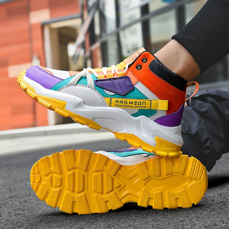 

2020 Autumn Sport Trainers For Men Designer Mens Gym Sneakers High Top Athletic Men Footwear Comfortable Boys Running Shoes