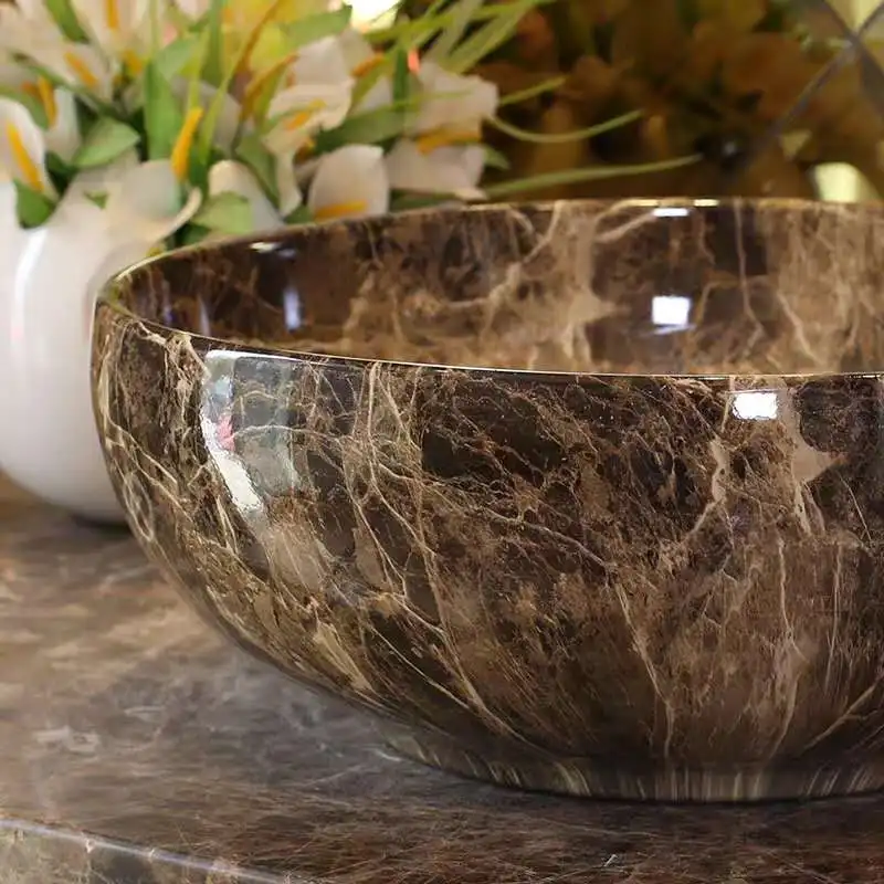 Круглая керамическая раковина для умывальника ванной комнаты | Обустройство