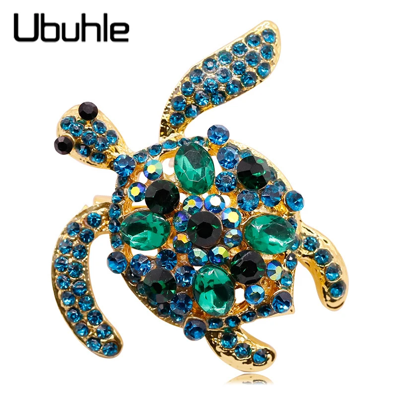 Милая Золотая маленькая брошь в виде черепахи шпильки изысканные хрустальные