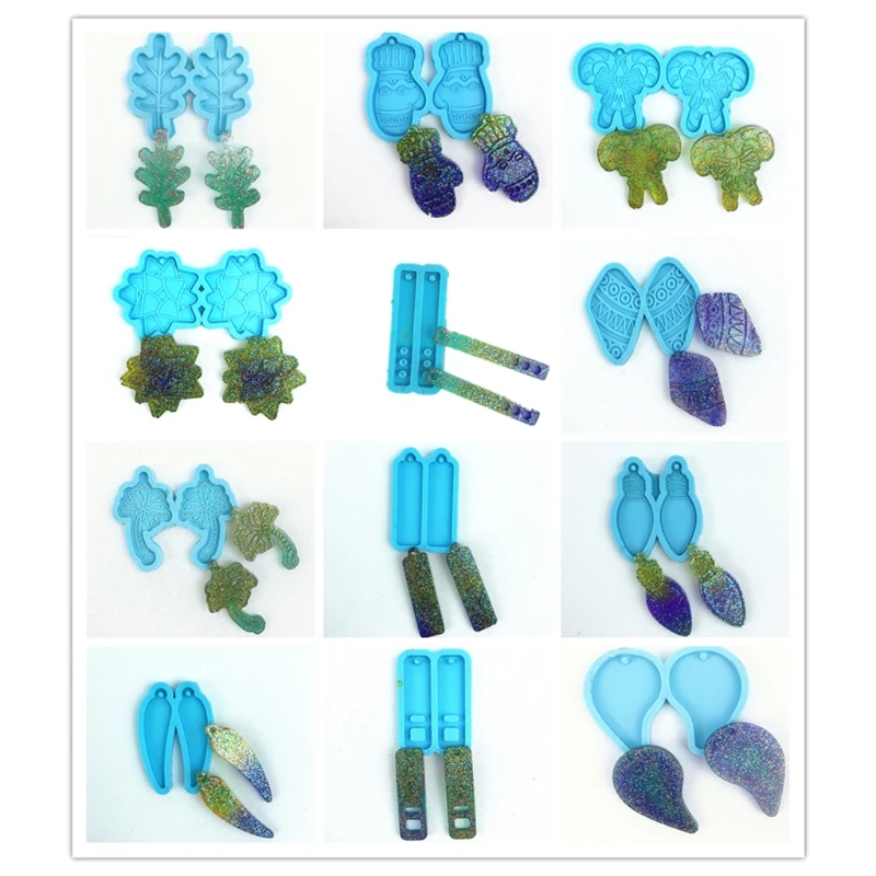 

652B Earrings Epoxy Resin Mold Eardrop Dangler Pendant Silicone Mould DIY Crafts Jewelry Casting Tools