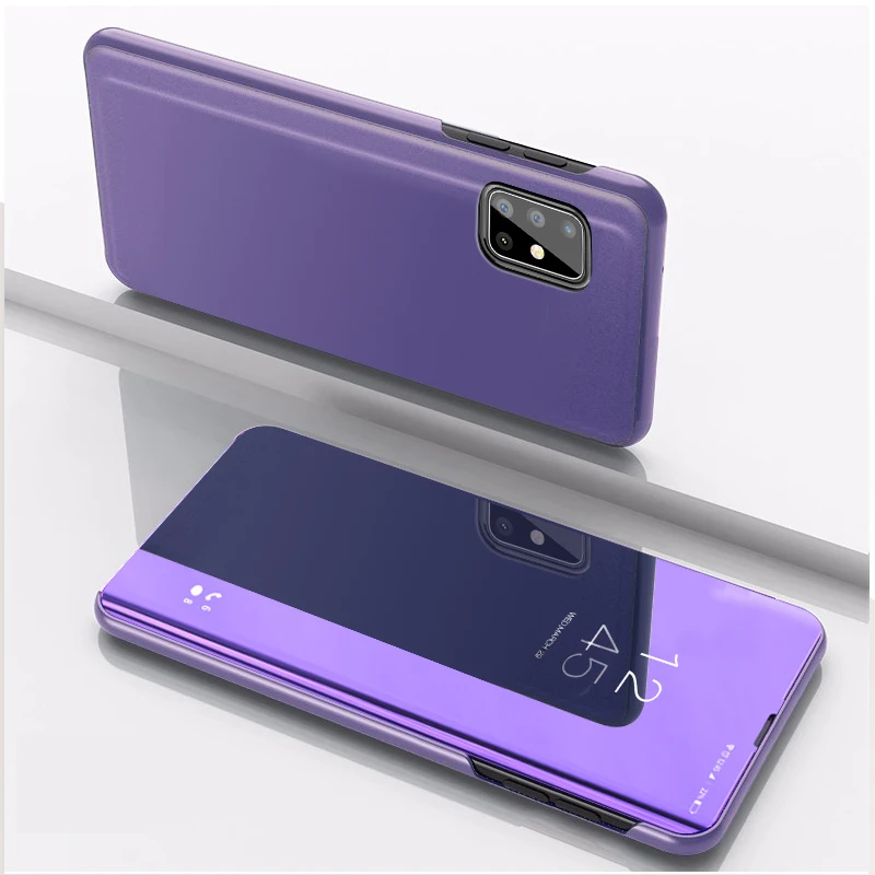 

For Samsung A32 4G Case A325F 6.4'' Flip Mirror Stand Phone Case for Samsung Galaxy A32 5G A326B Cover 6.5'' Shockproof Luxury
