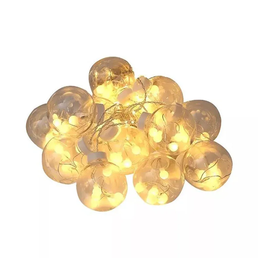 

AC220V 2.5M Transparent ing Ball led Curtain String lights Christmas Tree Garland For Wedding Party Holiday Window Decor