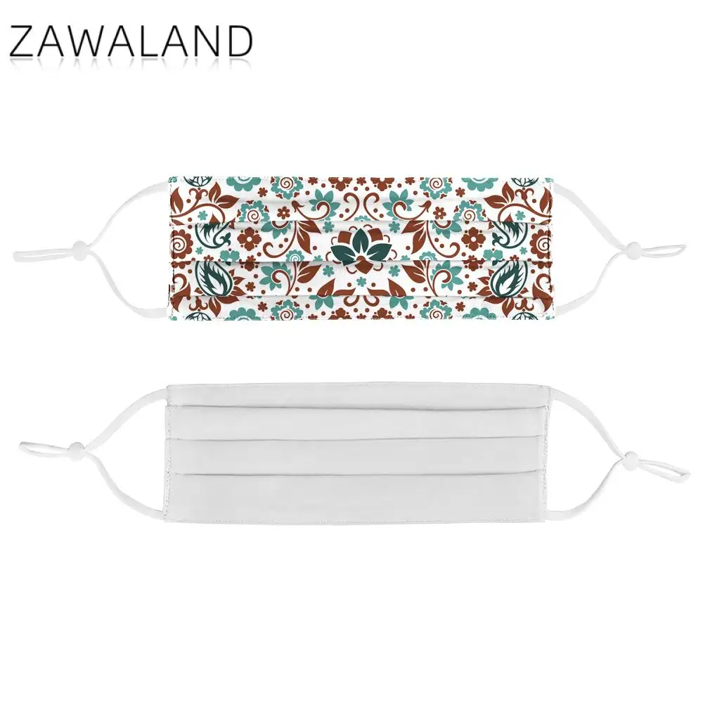 

Zawaland Fashion Women Men Masks Washable Floral Printed Mouth-muffle Reusable Face Mask Protective PM2.5 Mouth Mask