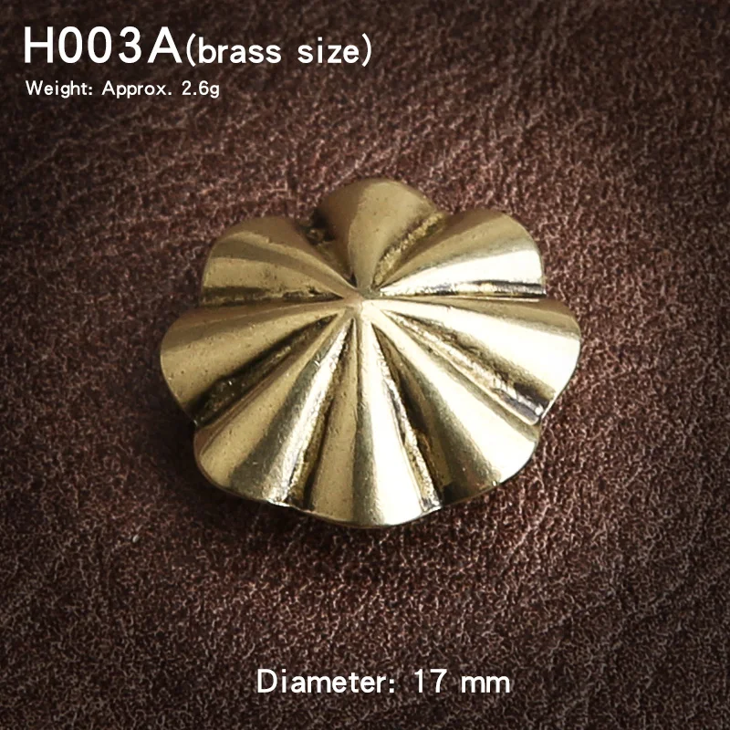

New brass buckles brass ornaments 9MM chrysanthemum nails chrysanthemum nails hand-made leather accessories.